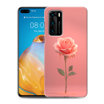Силиконовый чехол на Huawei P40 с принтом Розовая роза