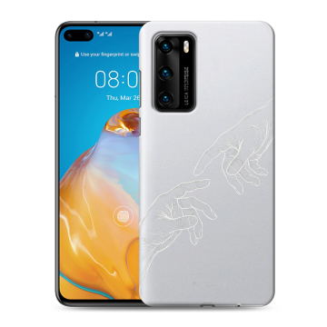 Силиконовый чехол на Huawei P40 с принтом Сотворение мира