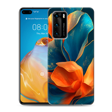 Силиконовый чехол на Huawei P40 с принтом Цветы