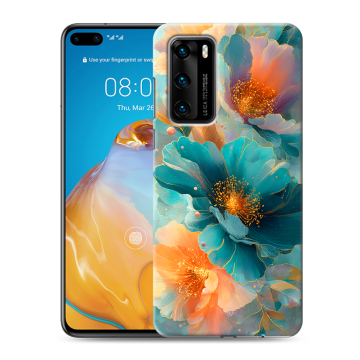 Силиконовый чехол на Huawei P40 с принтом Цветы