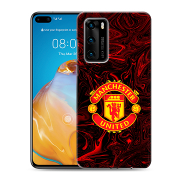 Силиконовый чехол на Huawei P40 с принтом Manchester United