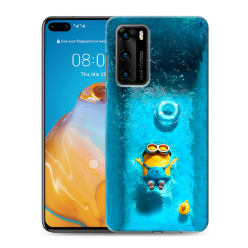 Силиконовый чехол на Huawei P40 с принтом Миньоны