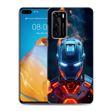 Силиконовый чехол на Huawei P40 с принтом IronMan Железный человек