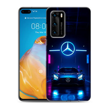 Силиконовый чехол на Huawei P40 с принтом Mercedes Мерседес Силиконовый чехол на Huawei P40 с принтом Mercedes Мерседес