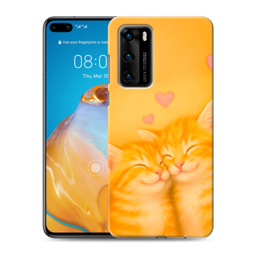 Силиконовый чехол на Huawei P40 с принтом Милые котята Силиконовый чехол на Huawei P40 с принтом Милые котята