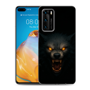 Силиконовый чехол на Huawei P40 с принтом Волк