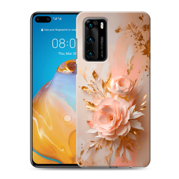 Силиконовый чехол на Huawei P40 с принтом женский