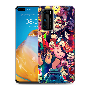 Силиконовый чехол на Huawei P40 с принтом Gravity Falls Гравити Фолз