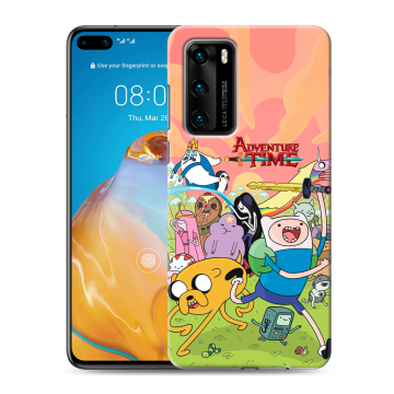 Силиконовый чехол на Huawei P40 с принтом Adventure time Время приключений