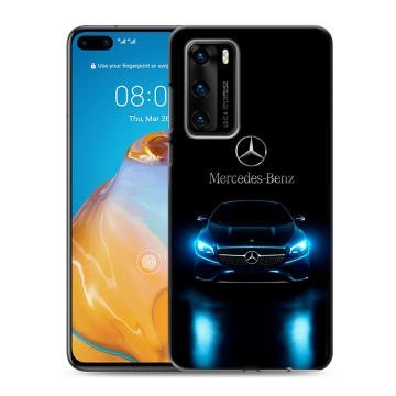 Силиконовый чехол на Huawei P40 с принтом Mercedes Мерседес
