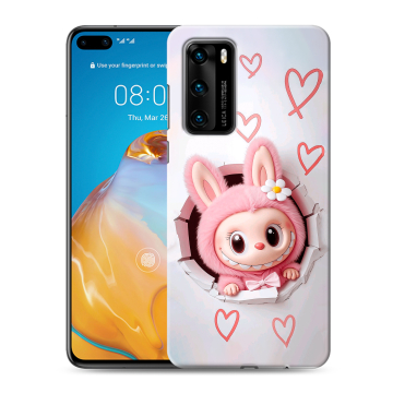Силиконовый чехол на Huawei P40 с принтом Labubu Лабубу