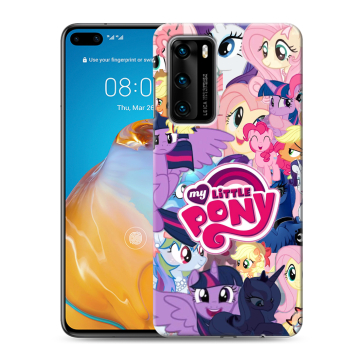 Силиконовый чехол на Huawei P40 с принтом My little pony Дружба чудо