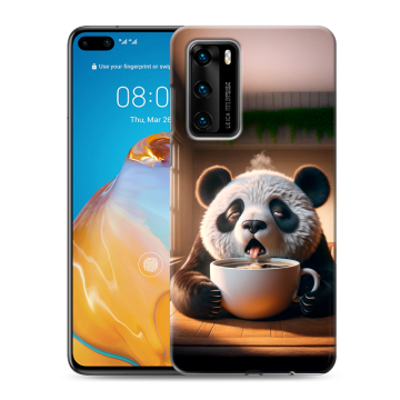 Силиконовый чехол на Huawei P40 с принтом смешная панда Силиконовый чехол на Huawei P40 с принтом смешная панда