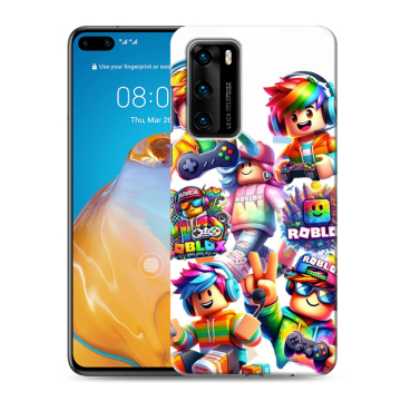 Силиконовый чехол на Huawei P40 с принтом Roblox Роблокс