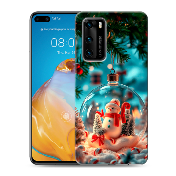 Силиконовый чехол на Huawei P40 с принтом Новый год