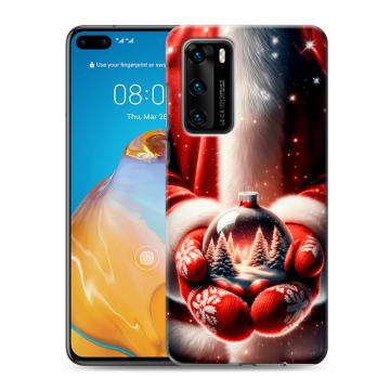 Силиконовый чехол на Huawei P40 с принтом Новый год
