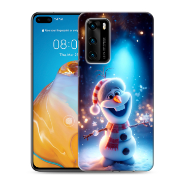 Силиконовый чехол на Huawei P40 с принтом Новый год