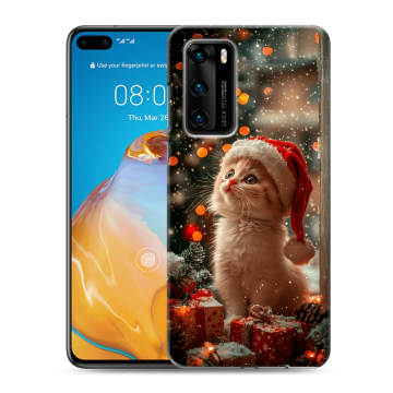 Силиконовый чехол на Huawei P40 с принтом Новый год