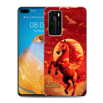 Силиконовый чехол на Huawei P40 с принтом Новый год