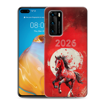 Силиконовый чехол на Huawei P40 с принтом Новый год