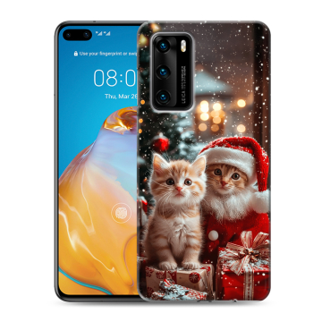 Силиконовый чехол на Huawei P40 с принтом Новый год