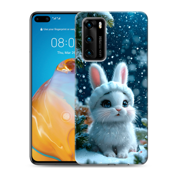 Силиконовый чехол на Huawei P40 с принтом Новый год