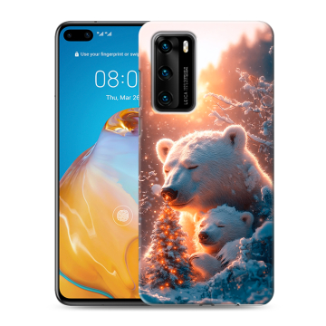 Силиконовый чехол на Huawei P40 с принтом Новый год Силиконовый чехол на Huawei P40 с принтом Новый год