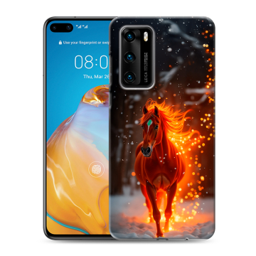 Силиконовый чехол на Huawei P40 с принтом Новый год Силиконовый чехол на Huawei P40 с принтом Новый год
