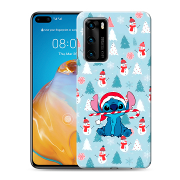 Силиконовый чехол на Huawei P40 с принтом Стич Новый год Силиконовый чехол на Huawei P40 с принтом Стич Новый год