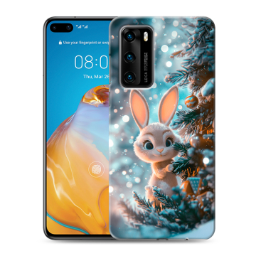 Силиконовый чехол на Huawei P40 с принтом Новый год Силиконовый чехол на Huawei P40 с принтом Новый год