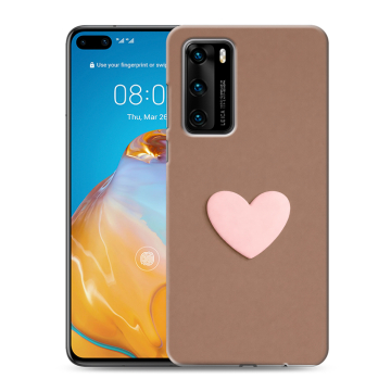 Силиконовый чехол на Huawei P40 с принтом женский