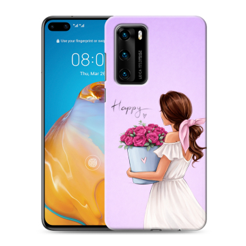 Силиконовый чехол на Huawei P40 с принтом женский Силиконовый чехол на Huawei P40 с принтом женский
