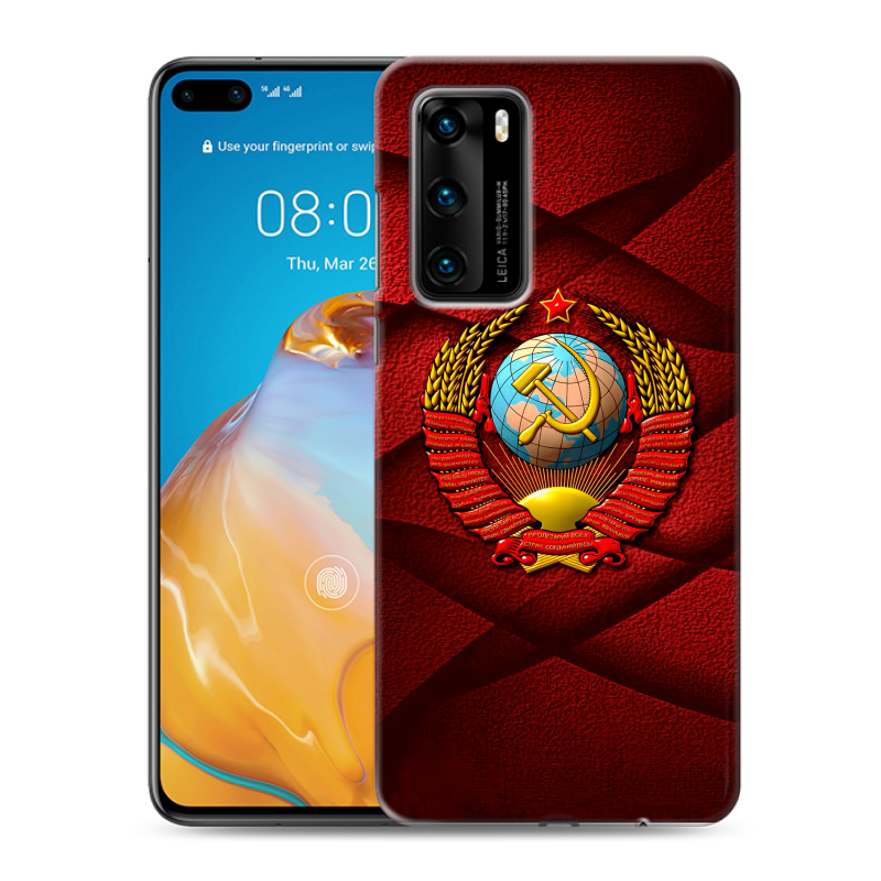 Силиконовый чехол на Huawei P40 с принтом Герб СССР Силиконовый чехол на Huawei P40 с принтом Герб СССР