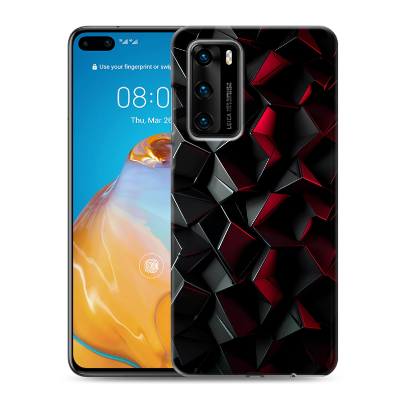 Силиконовый чехол на Huawei P40 с принтом Абстракция Силиконовый чехол на Huawei P40 с принтом Абстракция
