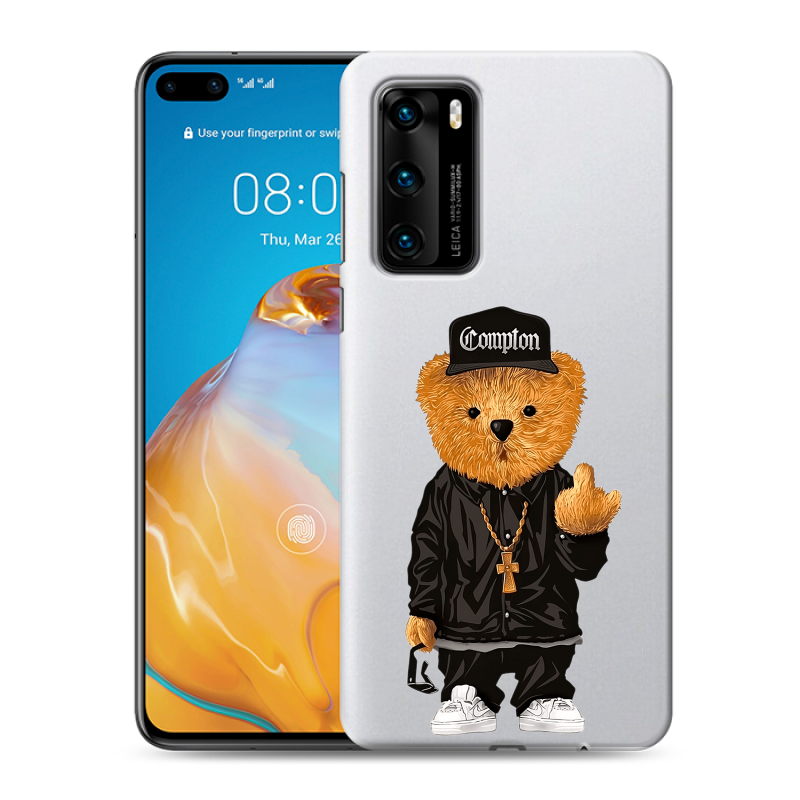Силиконовый чехол на Huawei P40 с принтом Мишка Силиконовый чехол на Huawei P40 с принтом Мишка