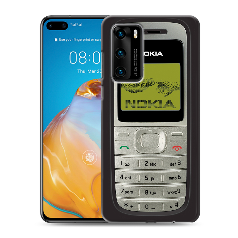 Силиконовый противоударный чехол на Huawei P40 с принтом Ретро Нокия Силиконовый противоударный чехол на Huawei P40 с принтом Ретро Нокия