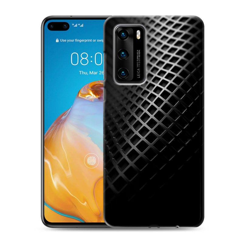 Силиконовый чехол на Huawei P40 с принтом Текстура металла Силиконовый чехол на Huawei P40 с принтом Текстура металла