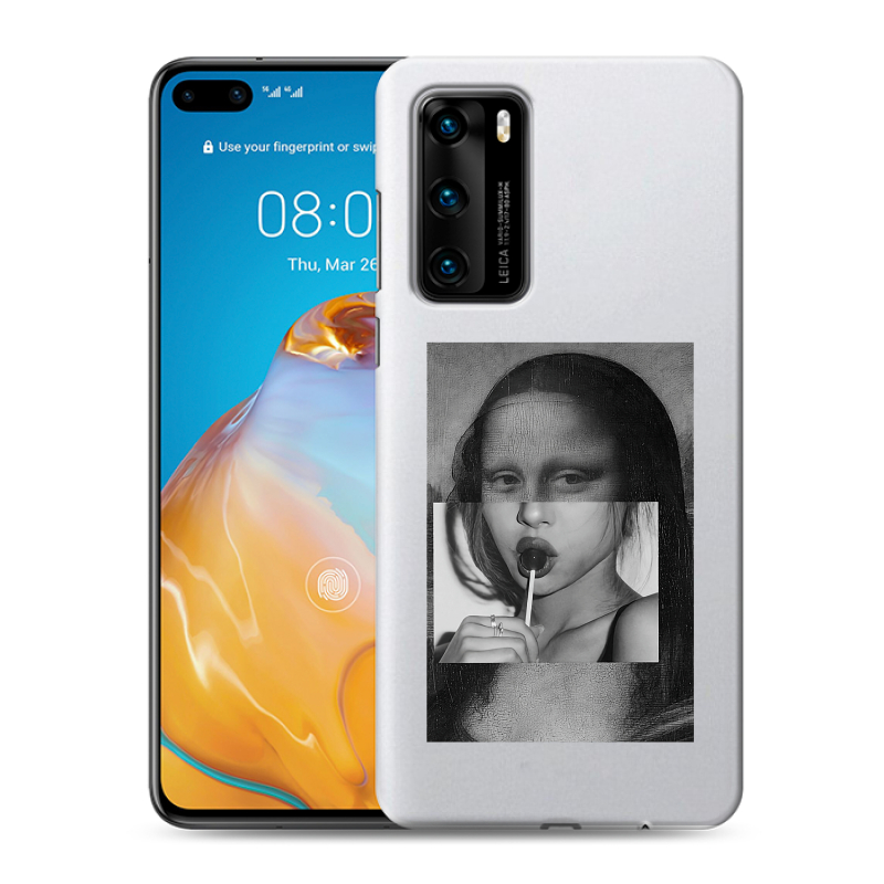 Силиконовый чехол на Huawei P40 с принтом Мона Лиза Силиконовый чехол на Huawei P40 с принтом Мона Лиза