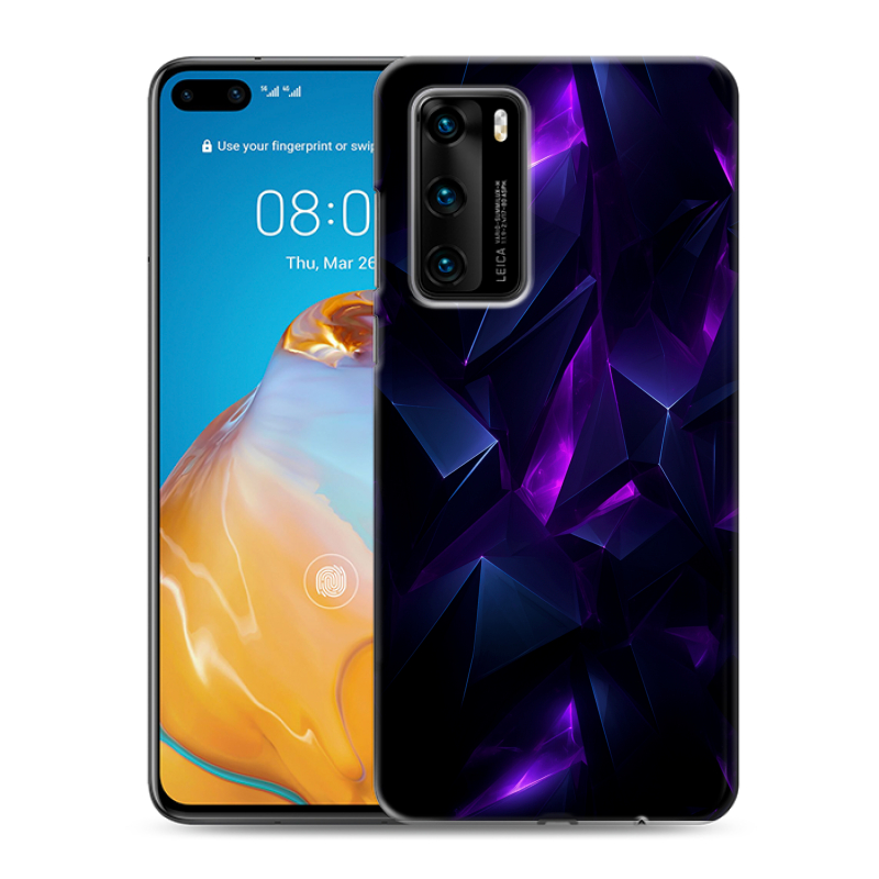 Пластиковый чехол на Huawei P40 с принтом Абстракиция Пластиковый чехол на Huawei P40 с принтом Абстракиция