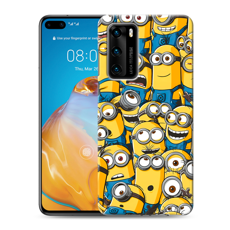 Пластиковый чехол на Huawei P40 с принтом Миньоны Пластиковый чехол на Huawei P40 с принтом Миньоны