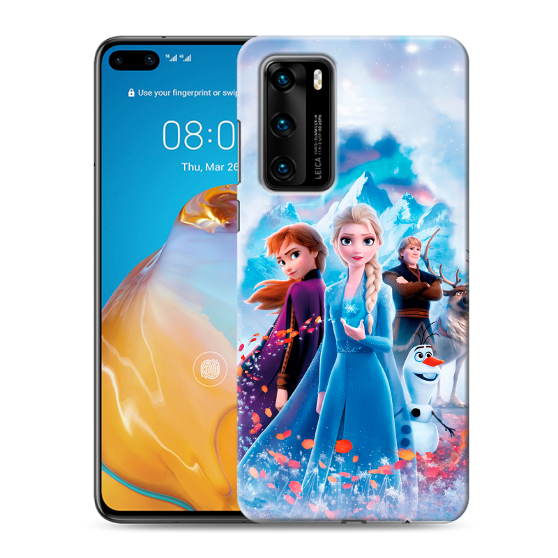 Пластиковый чехол на Huawei P40 с принтом Холодное сердце Frozen Пластиковый чехол на Huawei P40 с принтом Холодное сердце Frozen