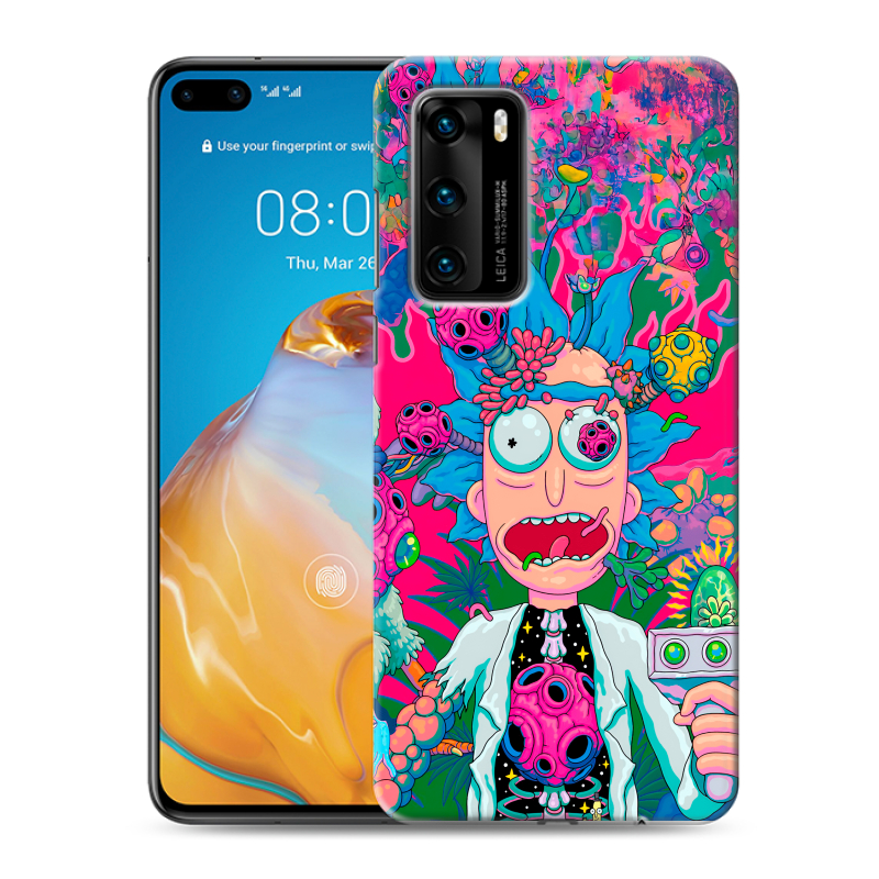 Силиконовый чехол на Huawei P40 с принтом Рик и Морти Rick Morty Силиконовый чехол на Huawei P40 с принтом Рик и Морти Rick Morty