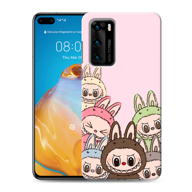 Пластиковый чехол на Huawei P40 с принтом Лабубу Пластиковый чехол на Huawei P40 с принтом Лабубу