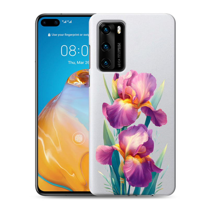 Силиконовый чехол на Huawei P40 с принтом Цветы орхидеи Силиконовый чехол на Huawei P40 с принтом Цветы орхидеи