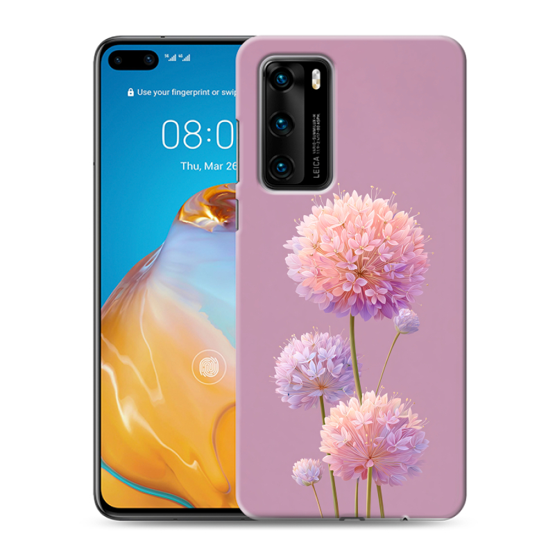 Пластиковый чехол на Huawei P40 с принтом Цветы Пластиковый чехол на Huawei P40 с принтом Цветы