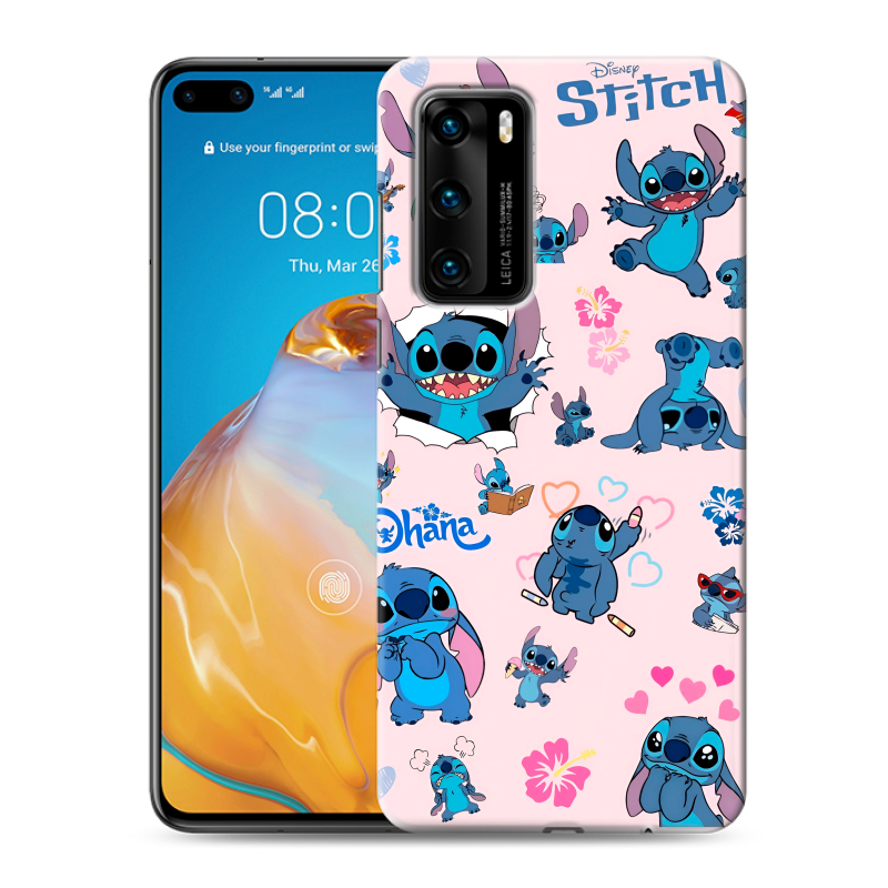 Пластиковый чехол на Huawei P40 с принтом Лило и Стич Пластиковый чехол на Huawei P40 с принтом Лило и Стич