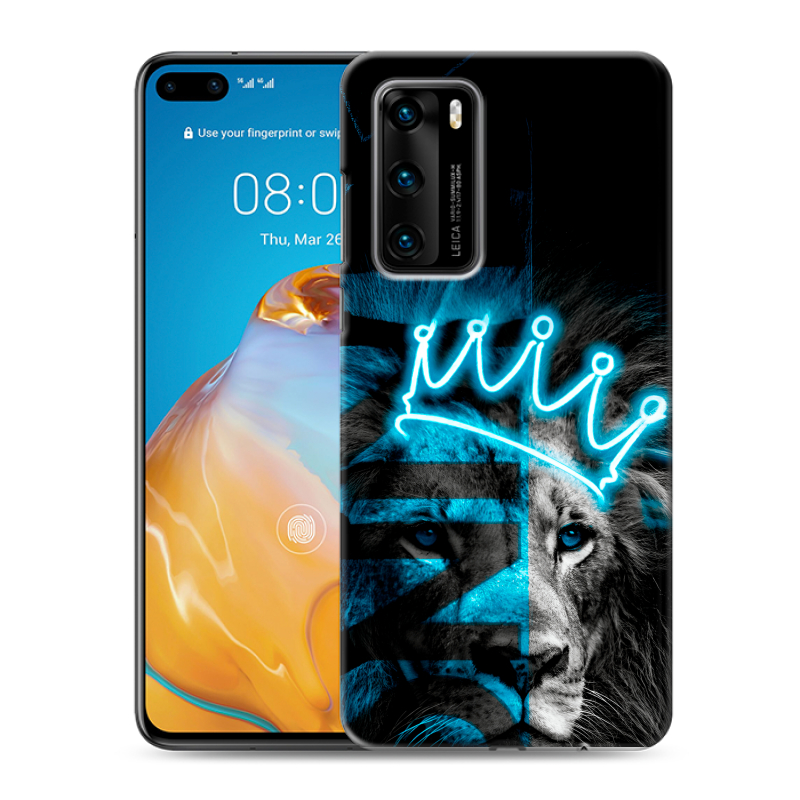 Силиконовый чехол на Huawei P40 с принтом Король лев Силиконовый чехол на Huawei P40 с принтом Король лев
