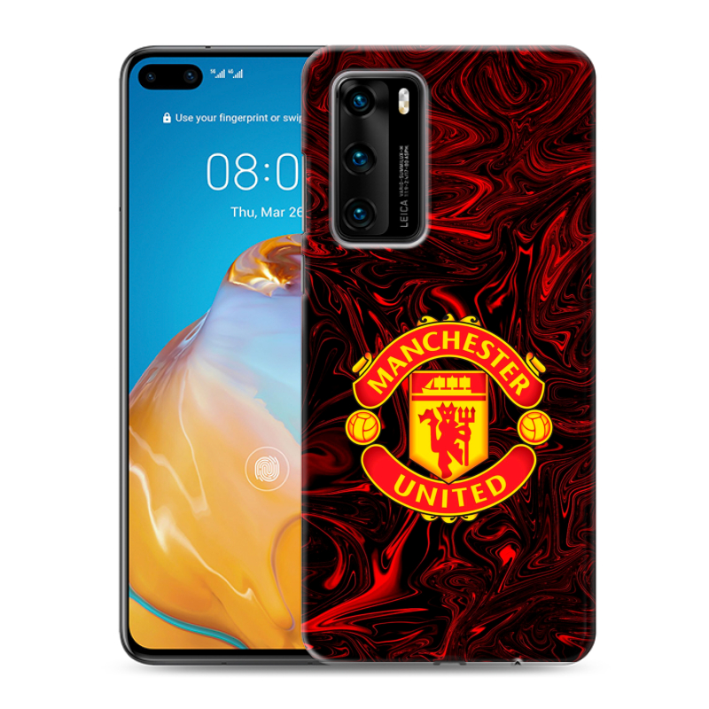 Силиконовый чехол на Huawei P40 с принтом Manchester United Силиконовый чехол на Huawei P40 с принтом Manchester United