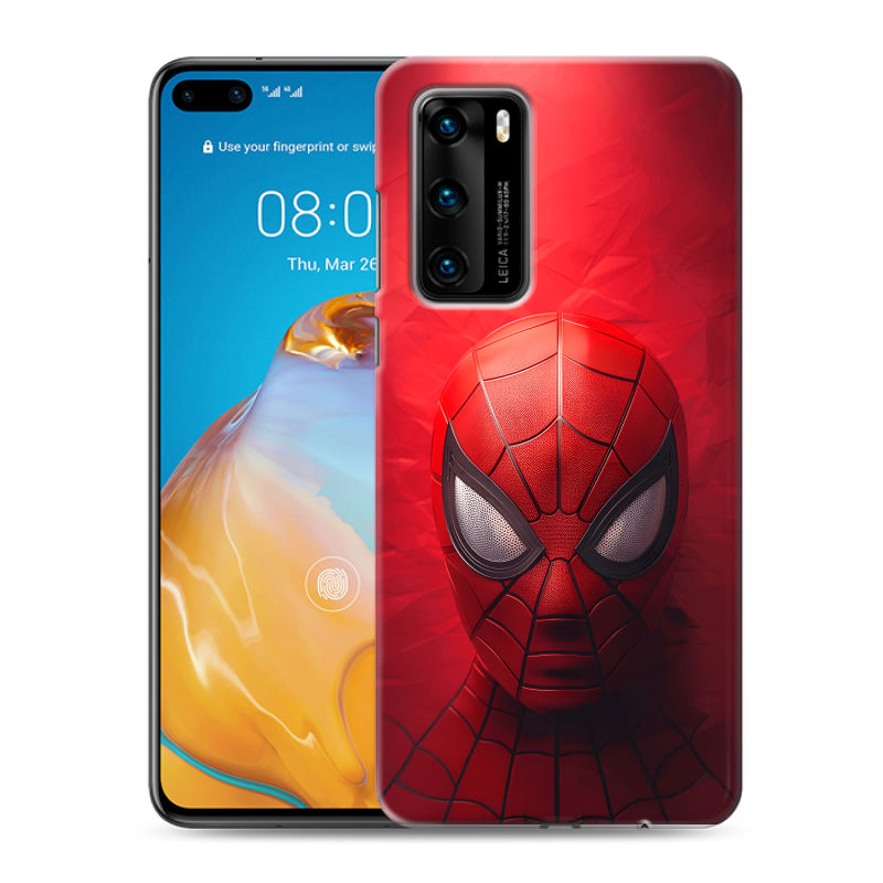 Пластиковый чехол на Huawei P40 с принтом Spiderman Человек паук Пластиковый чехол на Huawei P40 с принтом Spiderman Человек паук