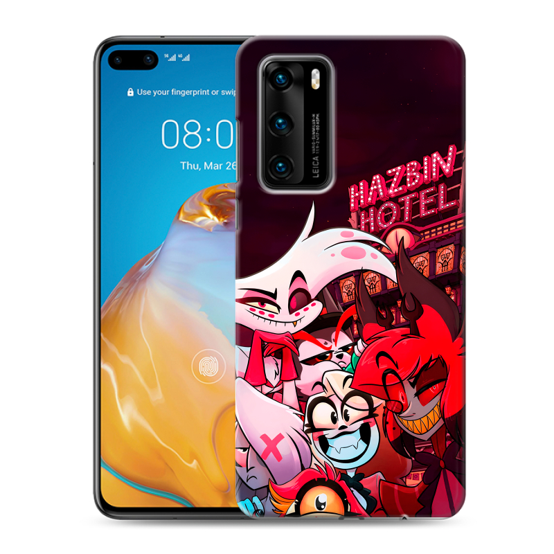 Пластиковый чехол на Huawei P40 с принтом Hazbin Hotel Отель Хазбин Пластиковый чехол на Huawei P40 с принтом Hazbin Hotel Отель Хазбин